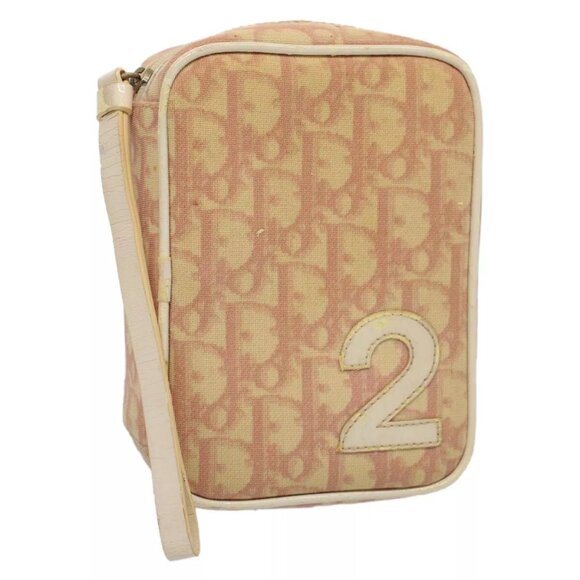 Christian Dior Trotter Canvas Pouch Pink - Picture 1 of 16